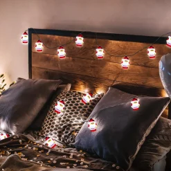 * Kerstlichtsnoeren^Aigostar Lichtsnoer - Zonne-Energie - Kerstman - 10 Led's - 3.8M - Buiten
