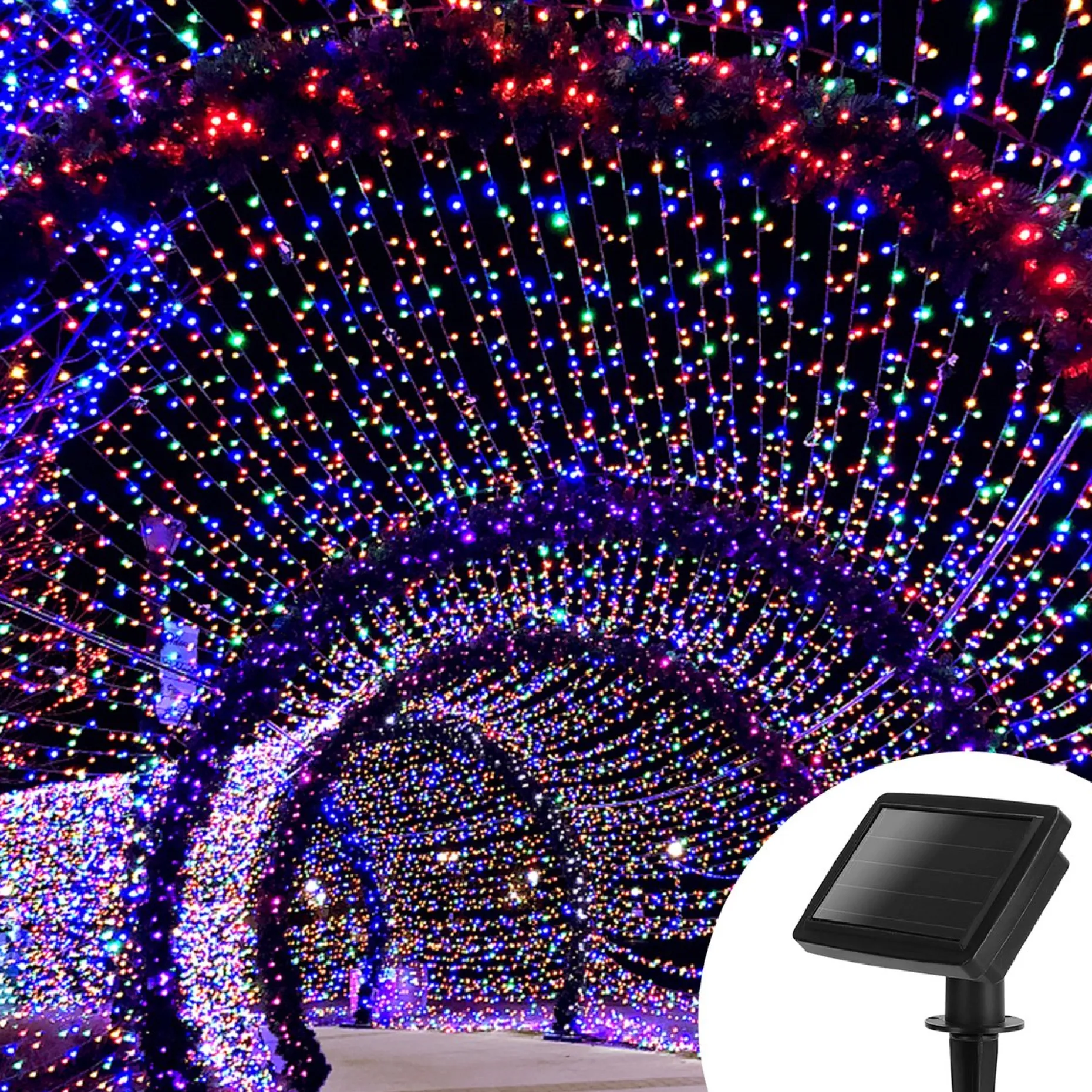 Aigostar Kerstlichtsnoeren^ 10Vrf Kerstboomverlichting - Tuinverlichting - Energie Lichtsnoer - Partyverlichting - 100 Leds - Kerstverlichting Buiten - Lichtsnoeren - Meerdere Kleuren - 11.9M - Ip44