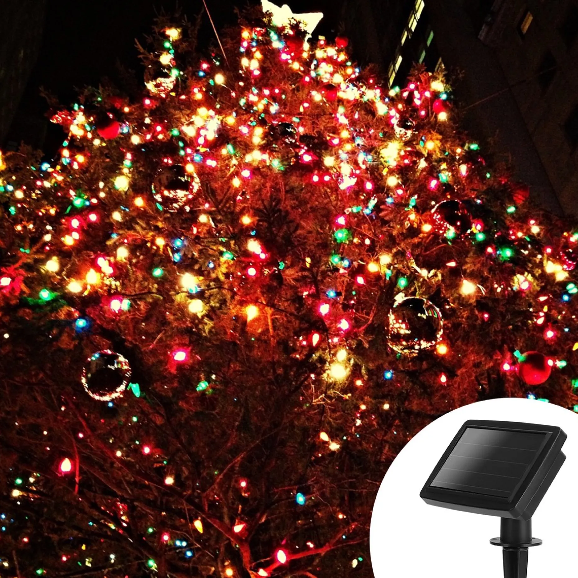 Aigostar Kerstlichtsnoeren^ 10Vrf Kerstboomverlichting - Tuinverlichting - Energie Lichtsnoer - Partyverlichting - 100 Leds - Kerstverlichting Buiten - Lichtsnoeren - Meerdere Kleuren - 11.9M - Ip44