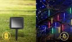 Aigostar Kerstlichtsnoeren^ 10Vrl Tuinverlichting Lichtsnoer - Kerstverlichting Buiten - Zonne Energie - 20 Led - Partyverlichting - 5.8M - Buiten