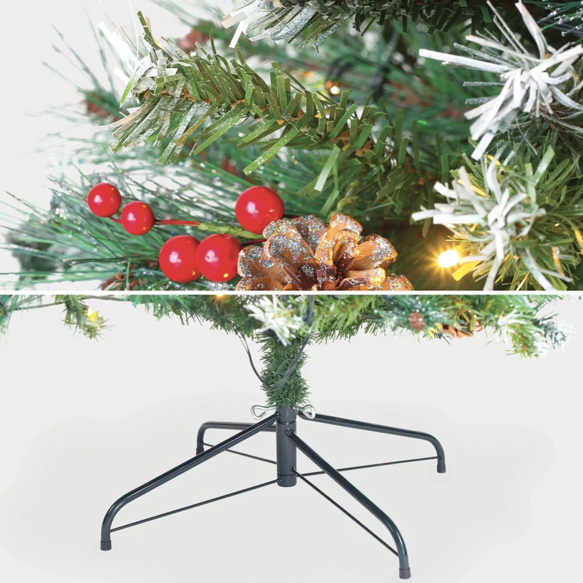 Aliceu0027s Garden Kunstkerstbomen^Alice's Garden - Deluxe Kunstkerstboom Fringant | 240 Cm| Incl. Verlichting, Decoraties En Voet