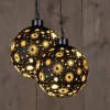 Anna's Collection Verlichte Kerstfiguren^Anna Collection Verlichte Kerstballen - 2X St- Zwart Kosmos - D10 Cm - Warm Wit