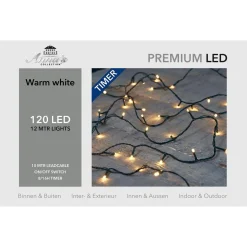 CBD Kerstlichtsnoeren^Anna's Collection Kerstverlichting - 120 Warm Witte Leds - Met Dimmer En Timer