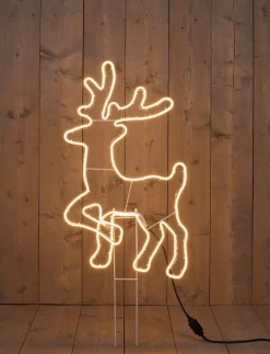 Anna's Collection Verlichte Kerstfiguren^ - Neonverlichting - Hert Staand 88 Cm - Warm Wit - Kerstverlichting
