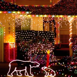 Aukey Kerstlichtsnoeren^ Lt-Ss3 Lichtslingers, 10 Standen 10 Meter 100Leds Kerstverlichting Waterdichte Koperdraad Met Afstandsbediening En Kleurwissel Voor Tuin, Bruiloft, Feest, Binnen, Buiten (Rgb)