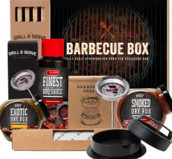 Cadeaumakers Kerstpakketten^Barbecue Box Met Weber Items | Barbecue Cadeaupakket | Hamburger Pakket | Hamburger Cadeaupakket | Bbq Cadeaubox | Zomerpakket | Zomer Cadeau | Zomer Cadeau Man