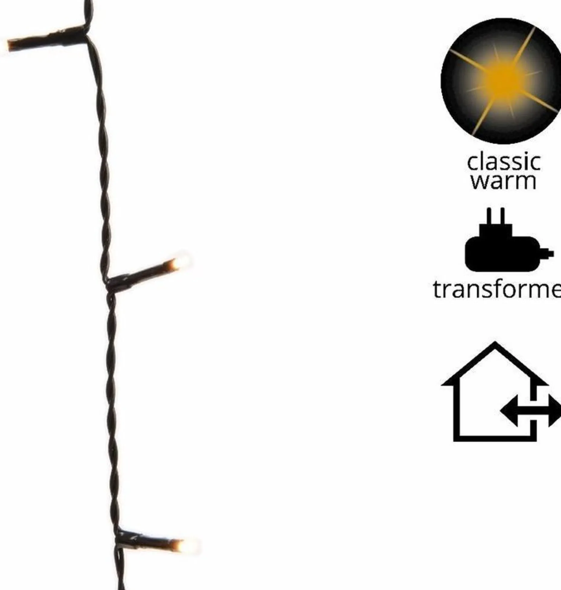 Lumineo Kerstlichtsnoeren^Basic Rice Lights 40Led 3M Classic Warm | 494332 500 Cm