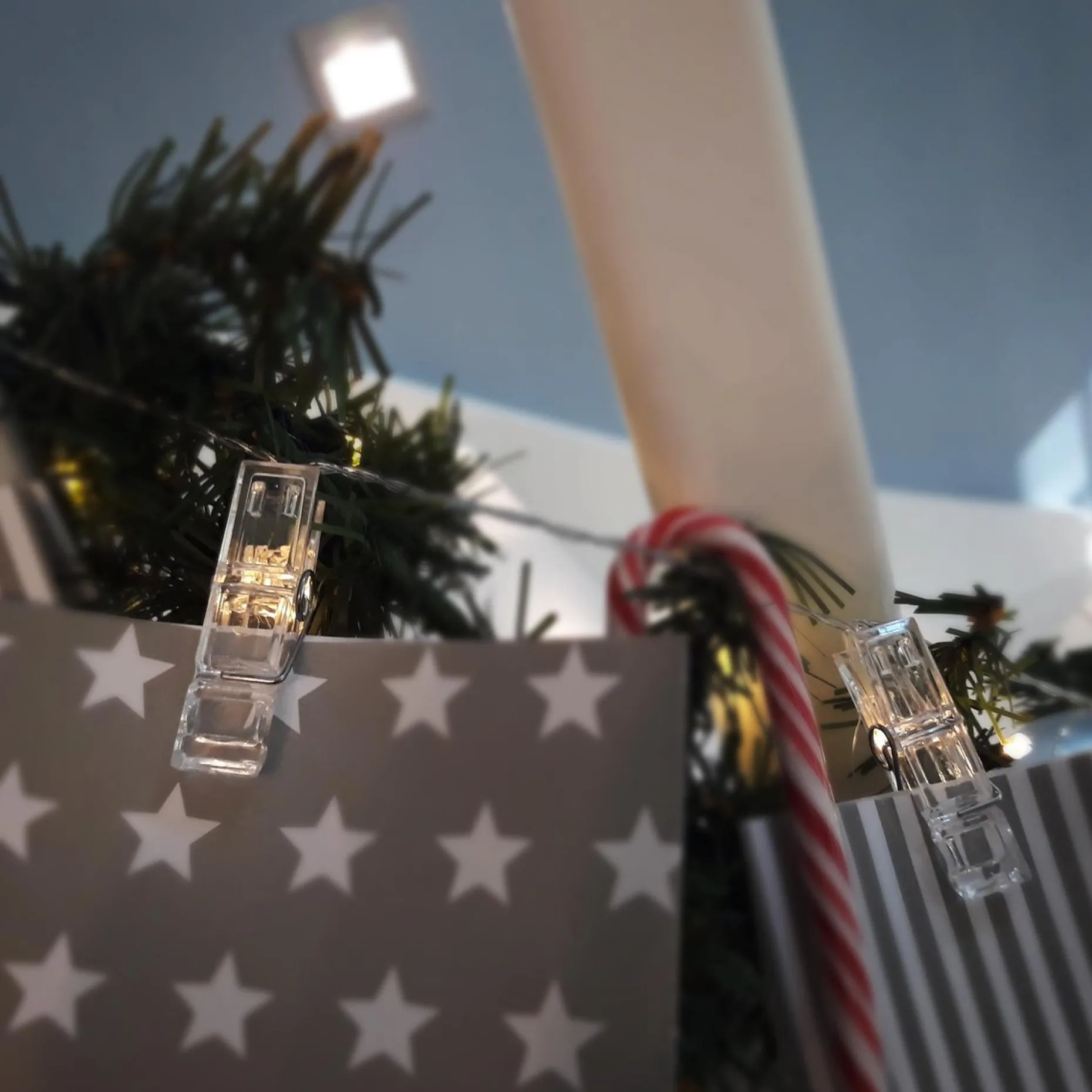 B.K.Licht Lichtgordijnen^ - Foto Lichtsnoer - Lichtslinger - Valentijn Cadeautje - Verlichting - Fotoclips - 40 Led's - L: 5M - Op Batterijen