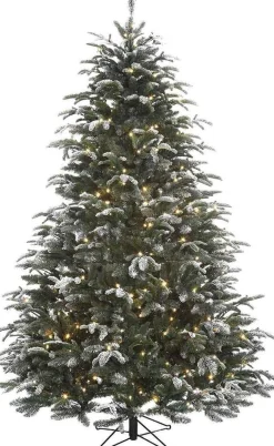 Black Box Kunstkerstbomen^ Frosted Stelton Kerstboom - Groen Incl. Led Lampjes 155 Cm