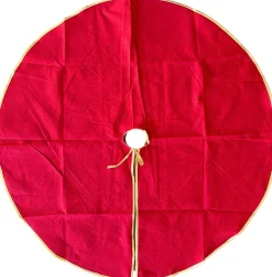 3 BMT Kerstboomstandaarden^3Bmt Kerstboomkleed - Kerstboomrok - Rood - 90 Cm