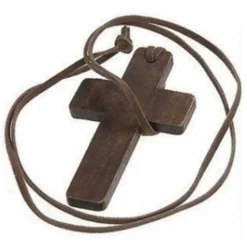 Andriez Bruin Houten Christen Kruis Ketting New