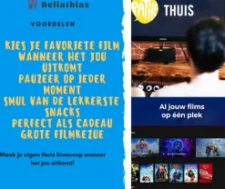 Bellathias Kerstpakketten^Cadeaupakket Filmpakket Xl – Leuke Cadeau - Pathe Thuis – Geschenkset – Geschenkpakket – Met Film Voucher