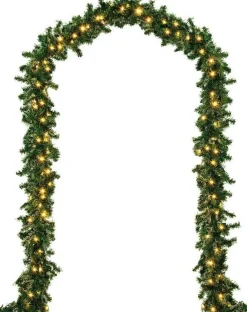 Casaria Kerstguirlande - 10 M Incl. 5 M Stroomkabel - 100 Led Fashion