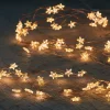 Anna's Collection Kerstlichtsnoeren^Cascade Draadverlichting 40 Witte Sterren Lampjes Op Batterij