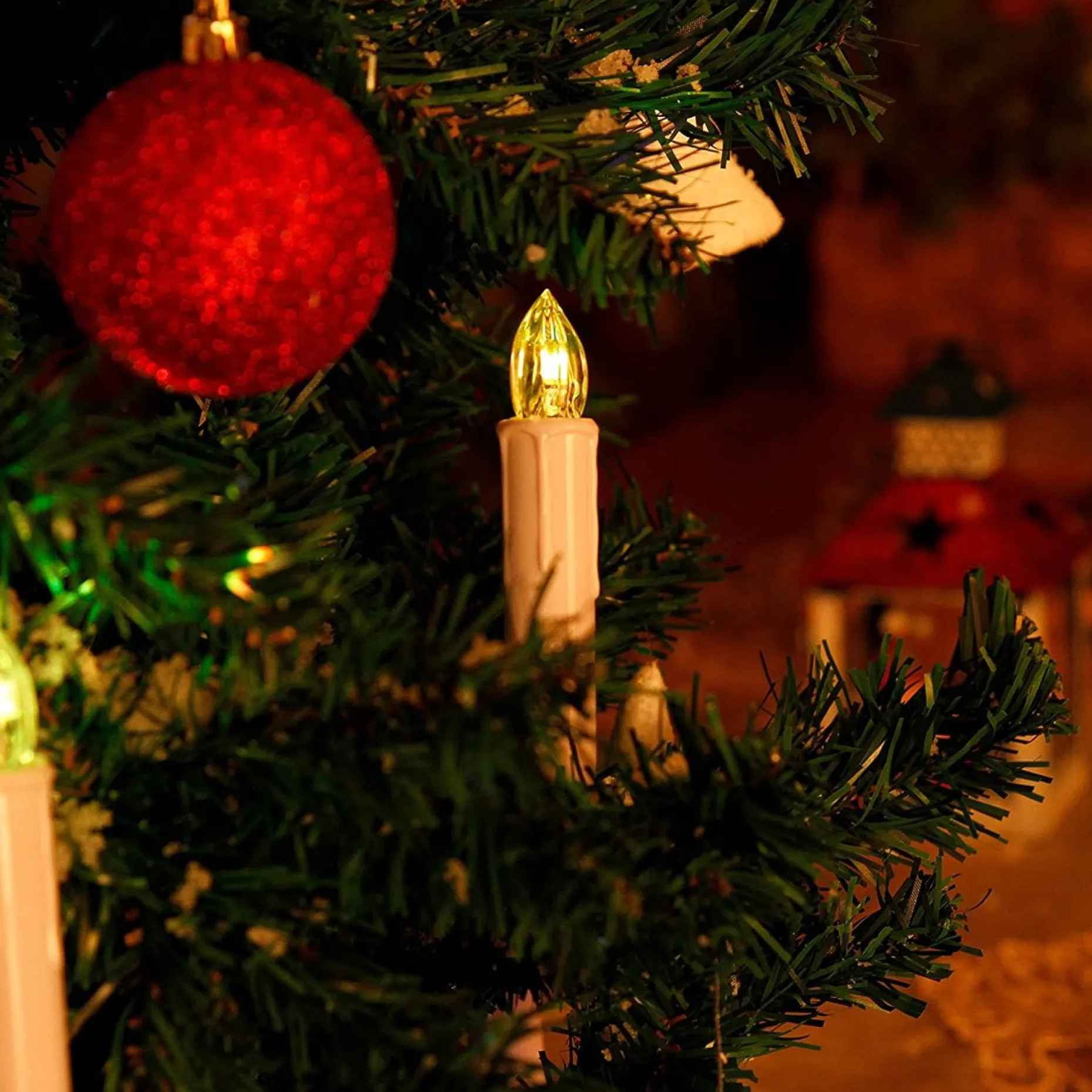 CClife Verlichte Kerstfiguren^ - Led-Kaarsen Kerstkaarsverlichting - Timer Afstandsbediening - Dimbaar Flikkerend Vlamloos - Op Batterijen - Led-Decoratie - Kaarsen Kleur - Beige 30 Pcs - Kerstverlichting - Verlichte Kerstfiguren