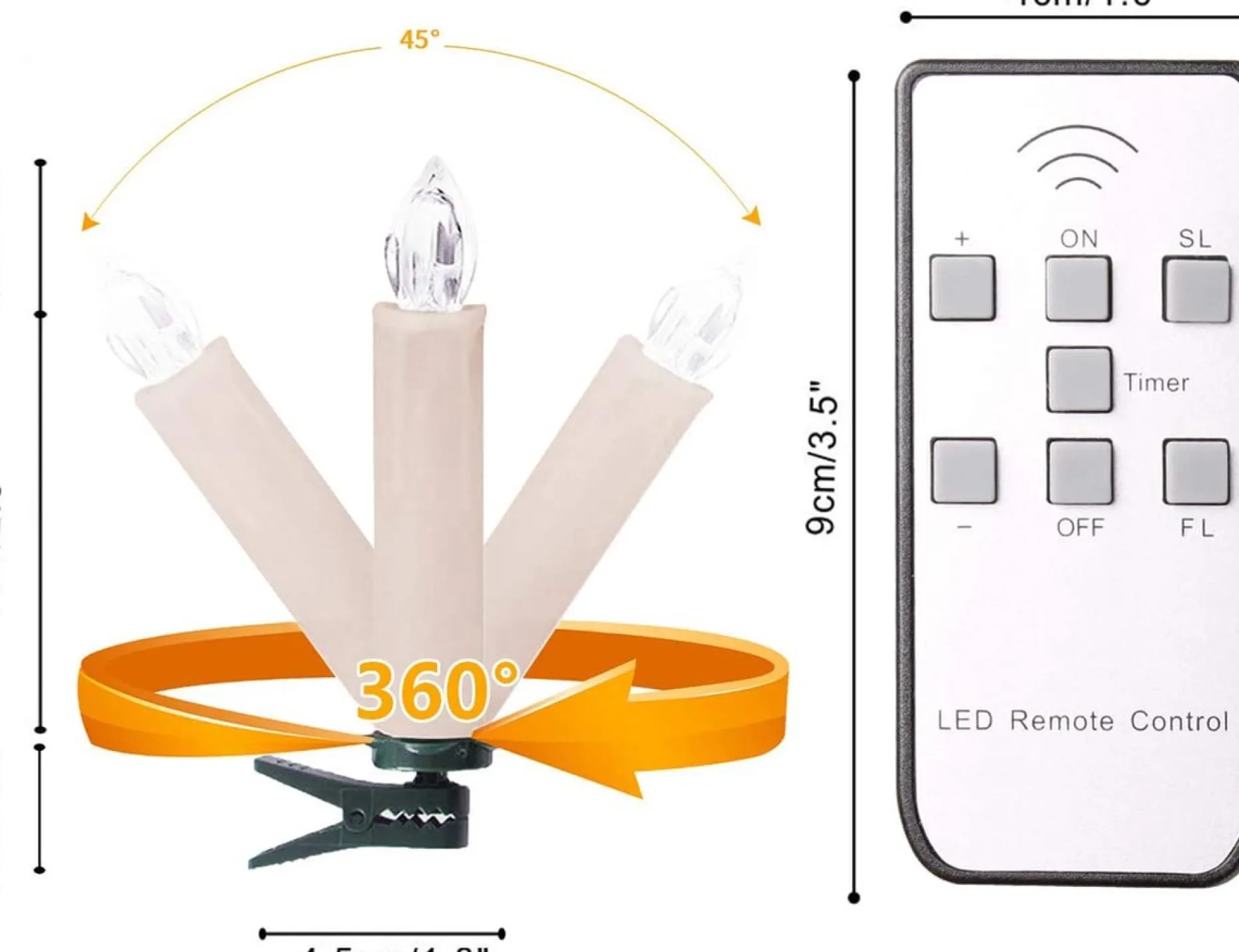 CClife Verlichte Kerstfiguren^ - Led-Kaarsen Kerstkaarsverlichting - Timer Afstandsbediening - Dimbaar Flikkerend Vlamloos - Op Batterijen - Led-Decoratie - Kaarsen Kleur - Beige 30 Pcs - Kerstverlichting - Verlichte Kerstfiguren