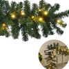 Cheqo ® Xl Guirlande Met Kerstverlichting - Kerstlampjes - Kerstslinger - Warm Wit - 270Cm - 150 Takjes - 35 Led - Met Timer Functie Store