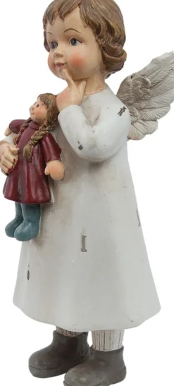 Clayre u0026 Eef Clayre & Eef Beeld Engel 6X5X14 Cm Wit Polyresin Kerstdecoratie New