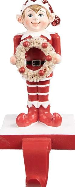 Clayre u0026 Eef Clayre & Eef Haak Kerstsok Elf 20 Cm Rood Polyresin Hot