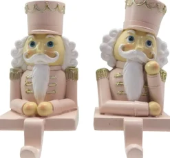Clayre u0026 Eef Clayre & Eef Haak Kerstsok Set Van 2 Notenkraker 12 Cm Roze Wit Kunststof Kerstdecoratie Cheap