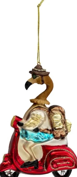 Clayre u0026 Eef Clayre & Eef Kersthanger Flamingo 10X5X13 Cm Rood Bruin Glas Kerstbal Hot