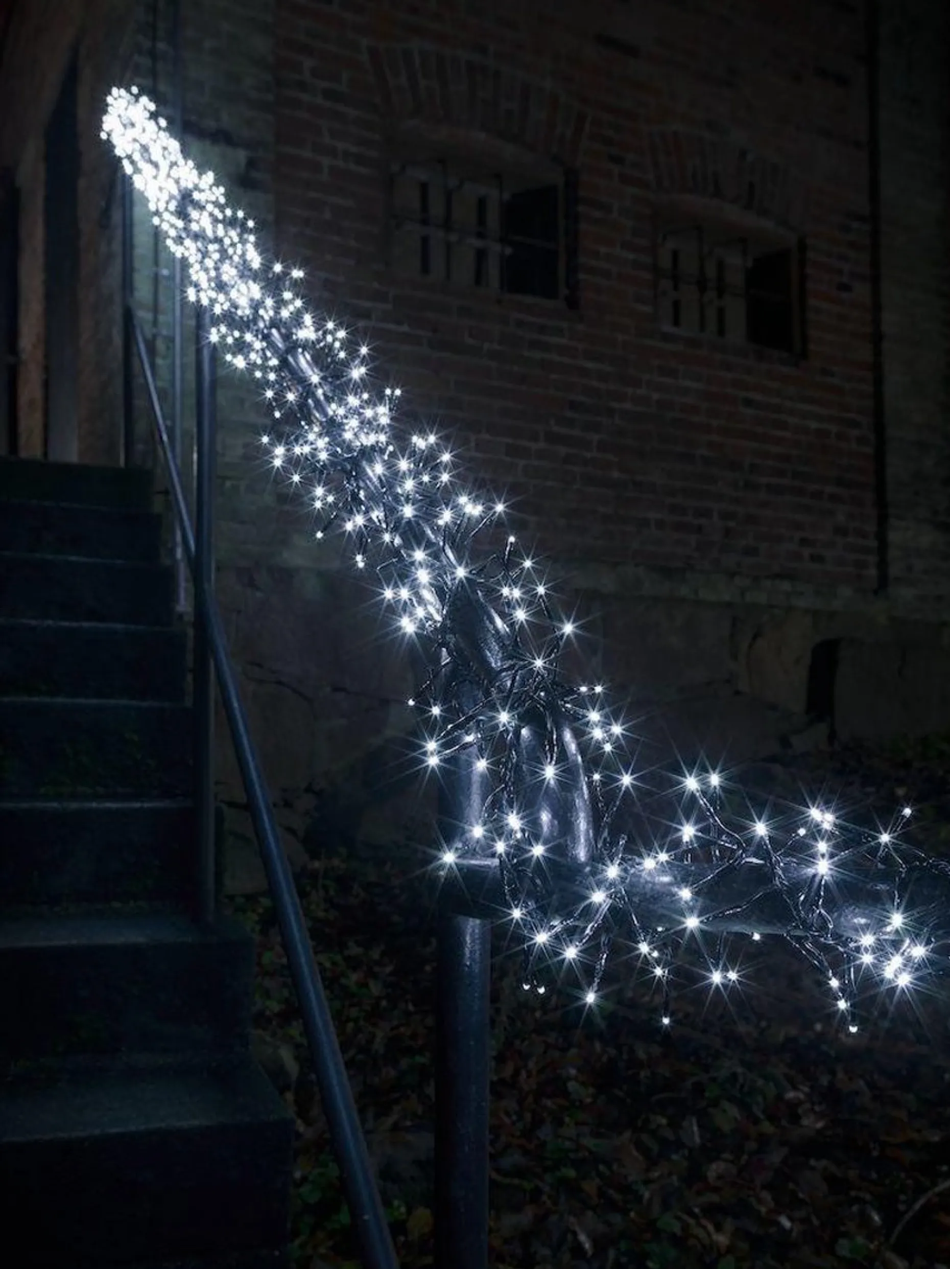 Konst Smide Kerstlichtsnoeren^Clusterverlichting Voor Binnen En Buiten - 8 Functies - 1536 Leds – 2100K Amber – 11,3 Meter – Kerstverlichting – Ip44 – Incl. Transformator