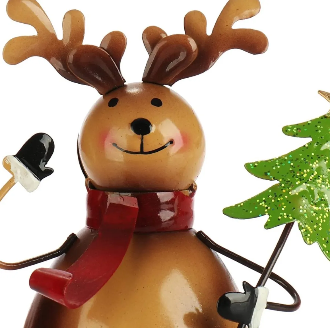 com-four ® Kerstversiering Van Metaal - Plaatstalen Figuren In Kerstmotief - Wiebelfiguren Voor De Adventstijd - Winterdecoratie Shop