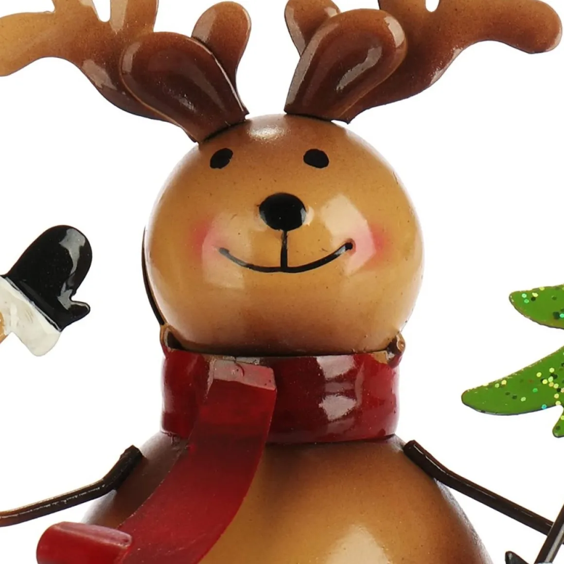 com-four ® Kerstversiering Van Metaal - Plaatstalen Figuren In Kerstmotief - Wiebelfiguren Voor De Adventstijd - Winterdecoratie Shop