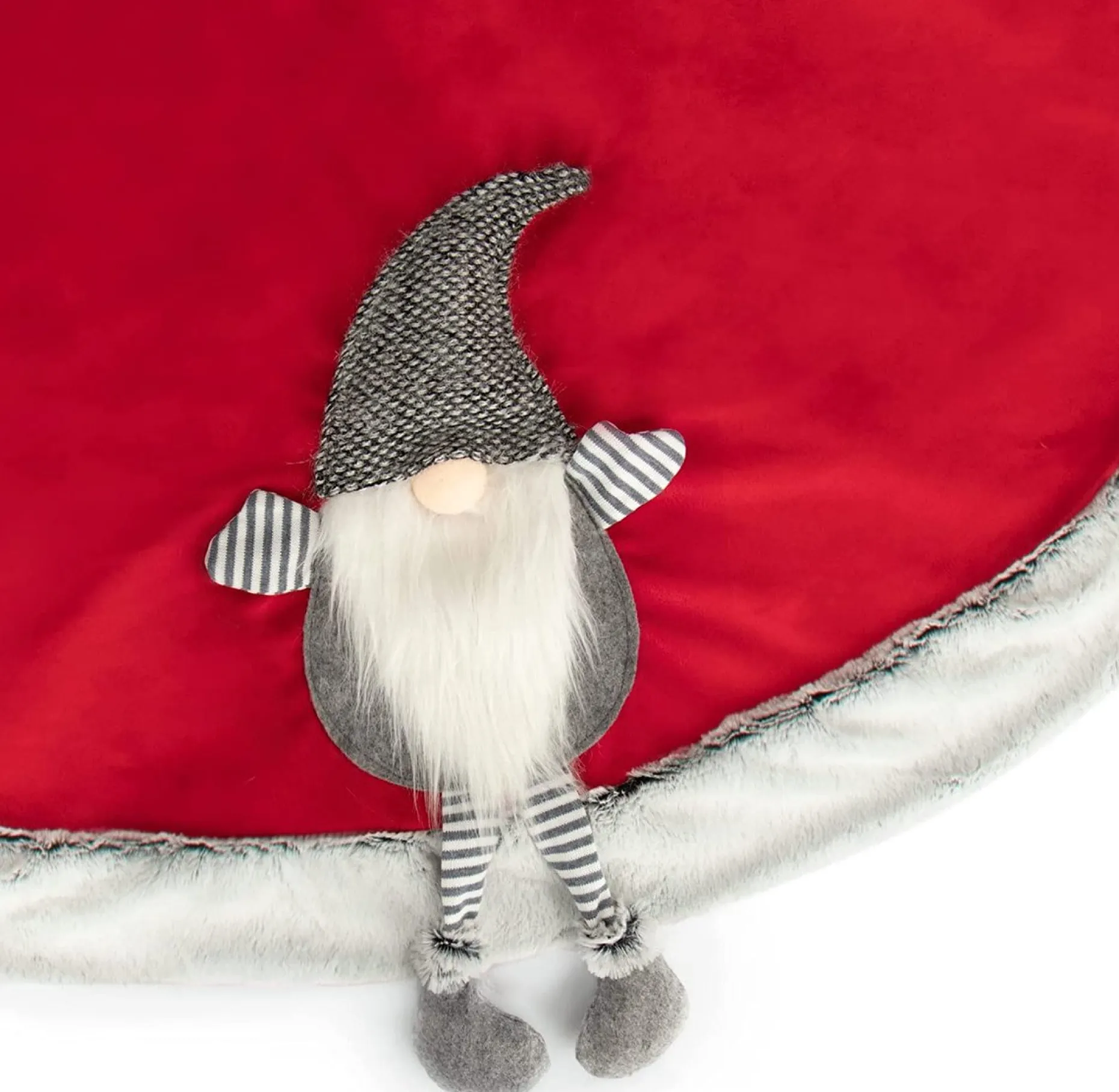 com-four Kerstboomstandaarden^® Premium Kerstboomdeken Ter Bescherming Tegen Dennennaalden - Ronde Kerstboomdeken Voor In De Kerstboom - Ondertapijt Met Kerstelfen