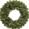 Merkloos Dennenkrans 40 Cm Met Verlichting - Deurkransen / Kerstkrans Fashion
