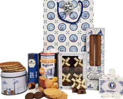 EBM Kerstpakketten^ Cadeaupakket Geschenkset Geschenkpakket Kerstpakket Hollandse Cadeautjes Delfts Blauw - Tas L