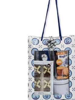 EBM Kerstpakketten^ Cadeaupakket Geschenkset Geschenkpakket Kerstpakket Hollandse Cadeautjes Delfts Blauw - Tas L