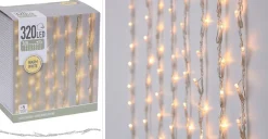 DecorativeLIghting Lichtgordijnen^Gordijnverlichting - 320Led - 100X200Cm - Warm Wit