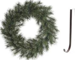Decoris Groene Kerstkrans 50 Cm Malmo Voor De Deur/Poort Met Ijzeren Hanger - Kerst Decoratie Kransen Van Dennentakken Cheap