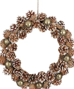 House of Seasons House Of Season Kerstkrans Dennenappel - H12 X O38 Cm - White Wash Online