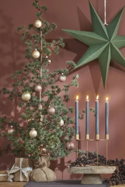 House of Seasons Kunstkerstbomen^ Burlap Kunstkerstboom - 64X64X120 Cm - Groen