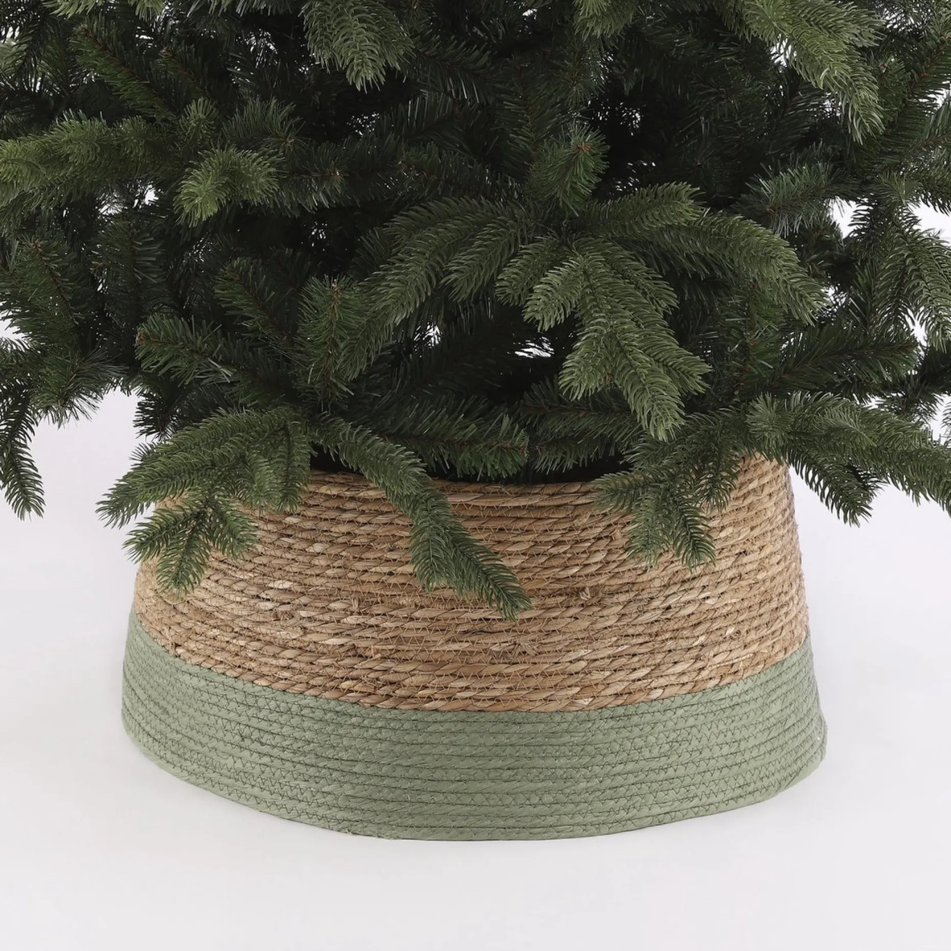 House of Seasons Kerstboomstandaarden^ Kerstboomrok - H26 X O50 Cm - Zeegras Groen