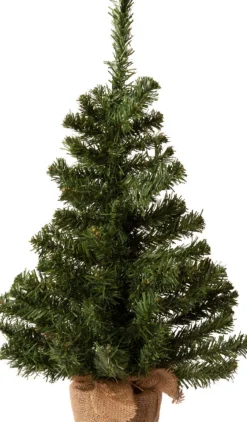 Everlands Kunstkerstbomen^Imperial Kant En Klare Kerstboom Inclusief Versiering - 60Cm Hoog - 10 Ornamenten - Groen Zilver