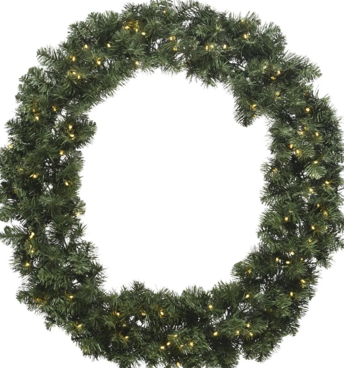 Decoris Imperial Kerstkrans - Diameter 60 Cm - 50 Warm Led Lampjes - 200 Takken- Op Batterijen Shop