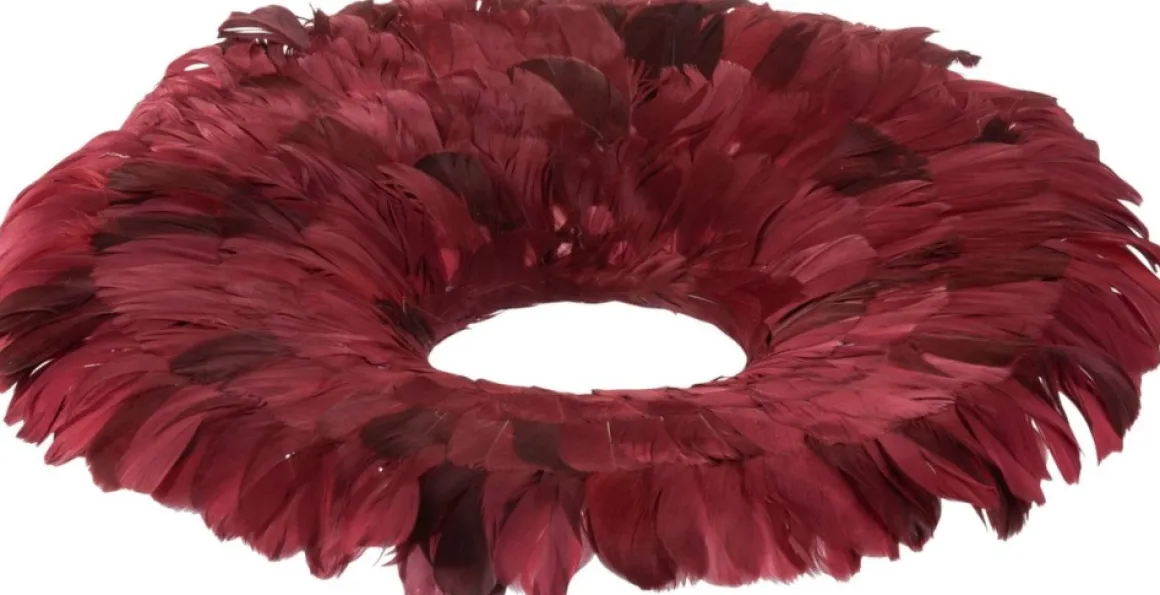 J-Line Krans Deco Veren Bordeaux Cheap