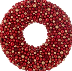 J-Line Krans Rond Balletjs Plastiek Rood/Goud Sale