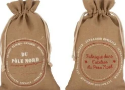 J-Line Zak Kerst Frans Jute Naturel Medium Assortiment Van 2 Shop
