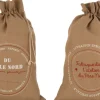 J-Line Zak Kerst Frans Jute Naturel Large Assortiment Van 2 Flash Sale