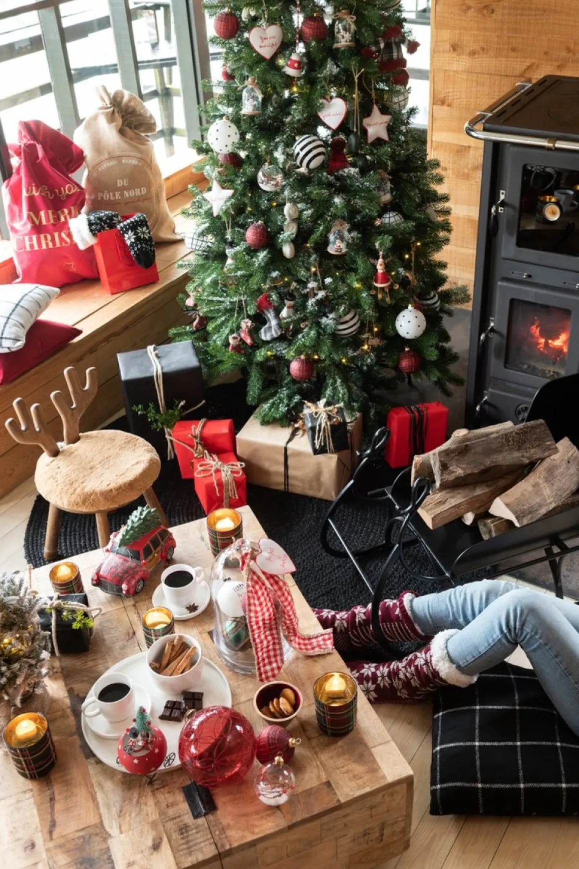 J-Line Zak Kerst Frans Jute Naturel Large Assortiment Van 2 Flash Sale