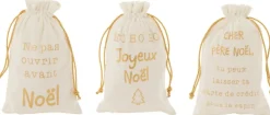 J-Line Zak Kerst Frans Velvet /Goud Small Assortiment Van 3 Cheap