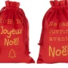 J-Line Zak Kerst Frans Velvet Rood Small Assortiment Van 3 Shop