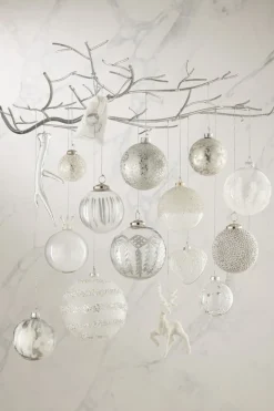 J-Line Zak Kerst Mix Velvet Wit/Zilver Extra Small Assortiment Van 3 Online