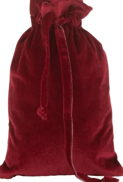 J-Line Zak Kerst Velvet Rood Small - 4 Stuks Store