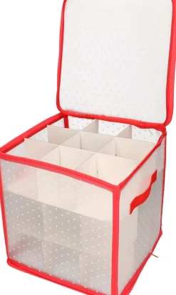 Merkloos Kerstspullen Opbergers^Kerstballen Opruimen/Opbergen Opbergboxen 31 X 31 X 31 Cm - Kerstversiering Opbergdozen Voor 27 Kerstballen