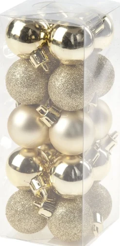 Merkloos Kerstballen - 40 Stuks - Goud En Zwart - Mix - 3 Cm - Mat - Glans - Glitter - Kunststof Goudkleurig, Zwart Cheap